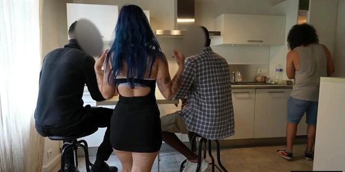 Khalamité Cheats On Her Bf And Gets Fucked In Secret At Her Home While He Cooks!!!