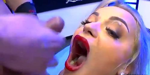 A lot of facials and bukkakes on daphne klyde (Erica Black)