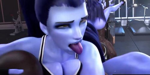 Widowmaker gets BBC in the gym EXTENDED