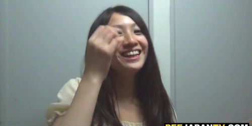 PISS JAPAN TV - Flirty asian urinating on floor