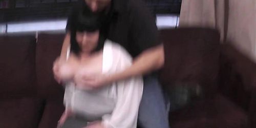 Fat brunette MILF pounded rough by stranger (brunette_bbw )