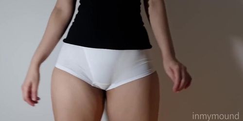 Touching His Rough Dick While I Show Off My Cameltoe In A Sexy Little Shorts And Swimsuit