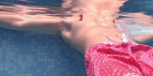 Lady Dee cute shy Czech teen swimming