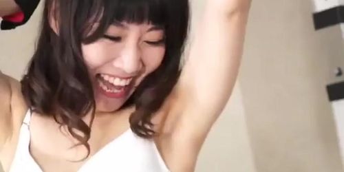 Japanese Lesbian friends take turns tickling