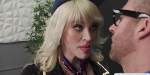 TS flight attendant barebacked by airport guard (Izzy Wilde)