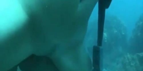 Cowgirl underwater riding cumshot