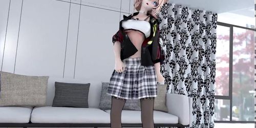 MMD Honkai Pardofelis Chi Mat Ba Ram Stockings Striptease