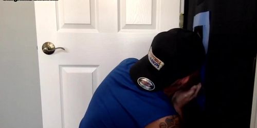 GLORYHOLE HOOKUPS - Gloryhole cocksucking DILF spoils cock in homemade BJ (amateur )