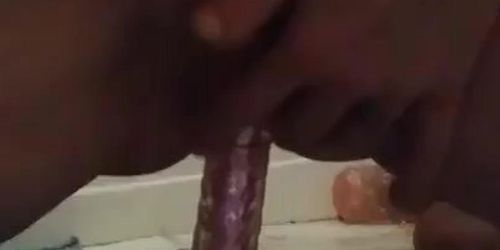 Spun and fucking my wet meat hole with a toy