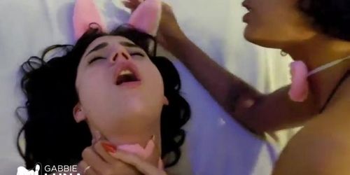 Easter bunnies magical tryst ela, gabbie rennan in a threesome of anal ecstasy and squirting fun