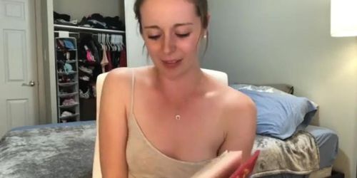 Hysterically reading Harry Potter while sitting on a vibrator!