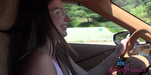 A quick spin and cruise with Macy Meadows and back to the room for some fun (Footfetish)