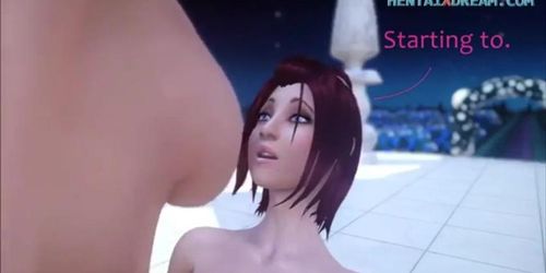 Girl Dreams And Suprised By Her New Futa Double Cocks 3D Animation