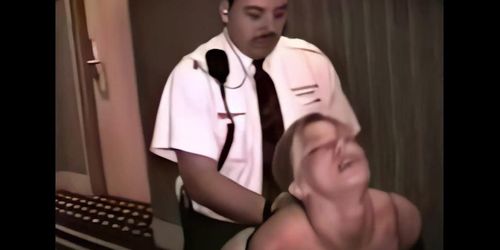 Slut Fucking Security Guard in Hotel Hallway (Upscaled)