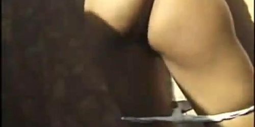 Asian Girl Shows Bush And Sucks Dick In Public