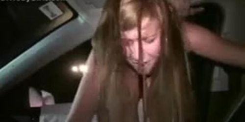 Guys fucking a girl through a car window