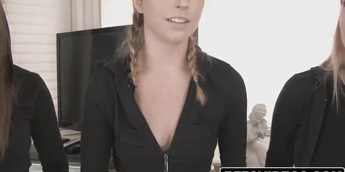 She punished them getting them by finger fucking and bang them in a lesbian way (Jenna Wild)