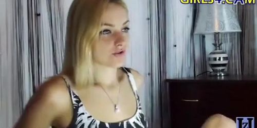 Cute blonde AnhelikaU from Girls4 cam site