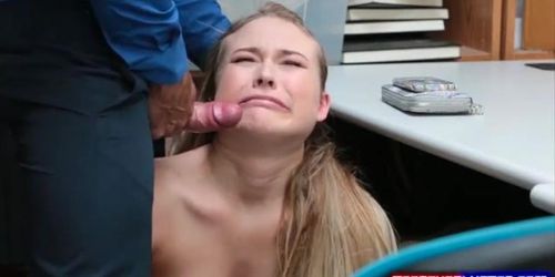 Teen Alyssa Cole is a little thief caught red handed and pay the price porn