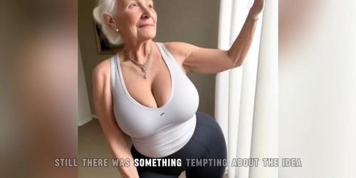 [GRANNY Story] BBC Double Penetration after Yoga Class for Granny