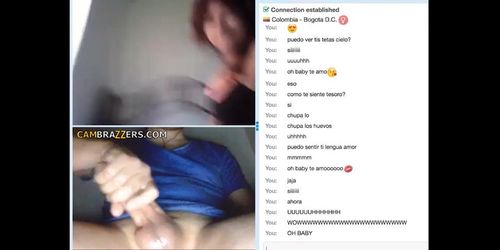 Columbian girl masturbate on sex chat (Hot boobs)