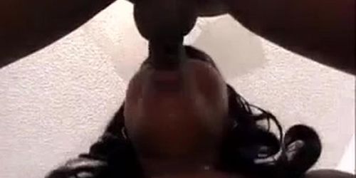 Black chic gets her pussy ate until she cums rough 3:03