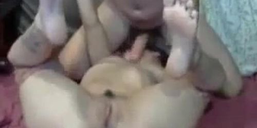 She dildos her ass while he fucks her mouth