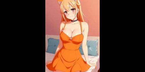 Anime girls gooner slideshow in the bedroom ready to screw (AI generated)