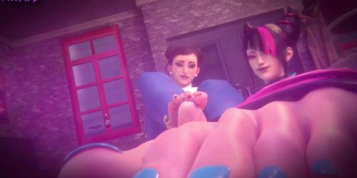 Chun li and Juri vs you 4k animation