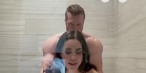 Big boobs in bath room