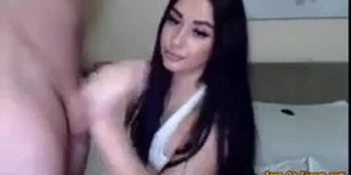After She Get Cummed In Her Face She Starts To Riding The Dick
