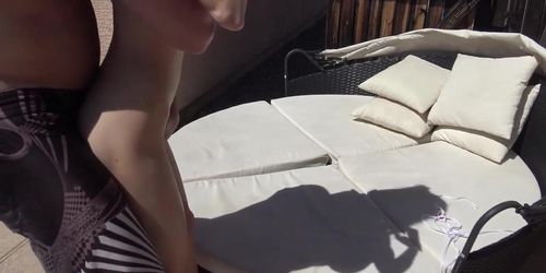 Tiny Pigtailed Spinner Chanel Shortcake Face Fucked & Fucked Rough By The Pool Sex