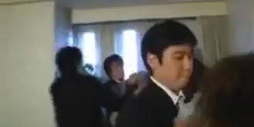 Real asian bride getting hardcore group