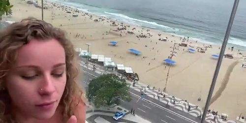 Creampie ANAL on the balcony in Rio De Janeiro porn (Paulo Massa, Angel Emily)