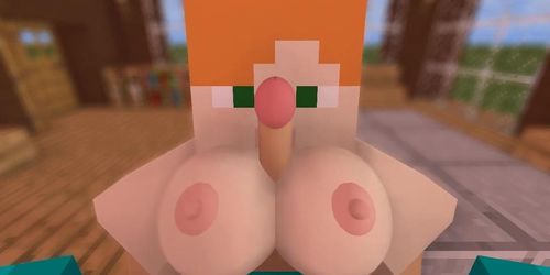Minecraft - Something stiff is coming out of her big tits.mp4