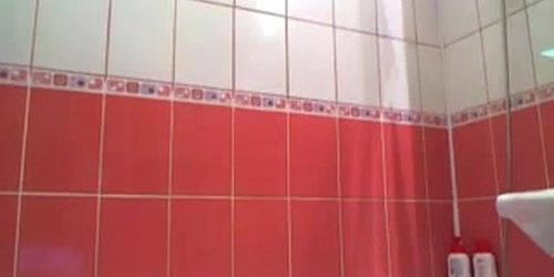 Hot Brunette Webcam Girl In The Shower Part 1
