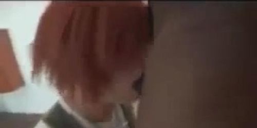 Redhead sucks bbc