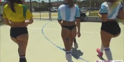 Soccer Players gets fucked rough by their Trainer