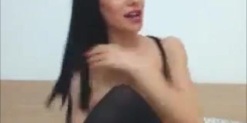 Brunette model orgasm and teasing