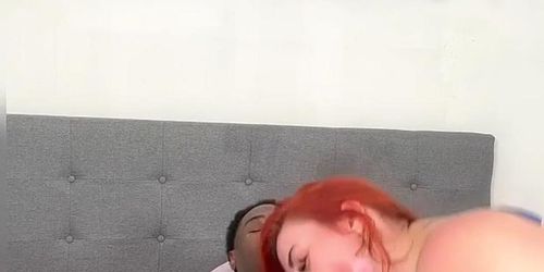 Horny Redhead BBW Fucks BBC