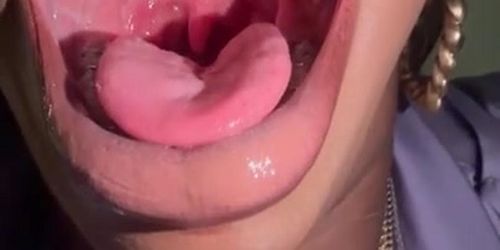 Bbw with long tongue