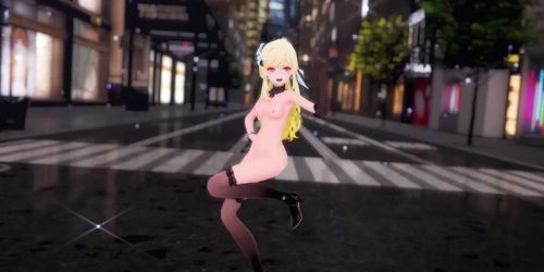 [R18][Genshin Impact MMD] Lumine - Overdose