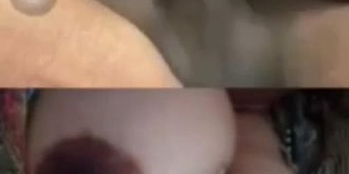 Indian milf with huge tits helping me to cum