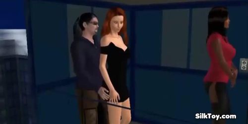 Best Busty 3D Sex Game Slut Screw