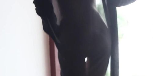 CHECK DESCRIPTION! BEAUTIFUL RUSSIAN HOTTIE ALINA TEASING IN SEXY BLACK LINGERIE