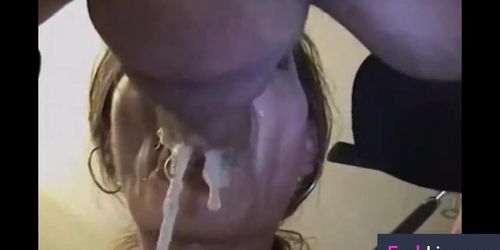 Cumshots deep in the throat hardcore compilation part 1