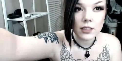 Punk girl naked live show with amazing body wow