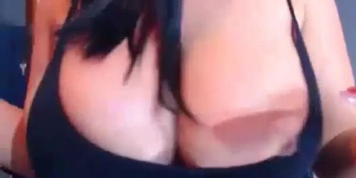 Huge boobs milf on webcam