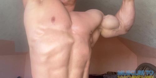 Bodybuilder Showing Off