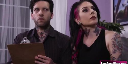 Joana and Hands enjoy fucking their babysitter applicant Giselle (Joanna Angel, Giselle Palmer)